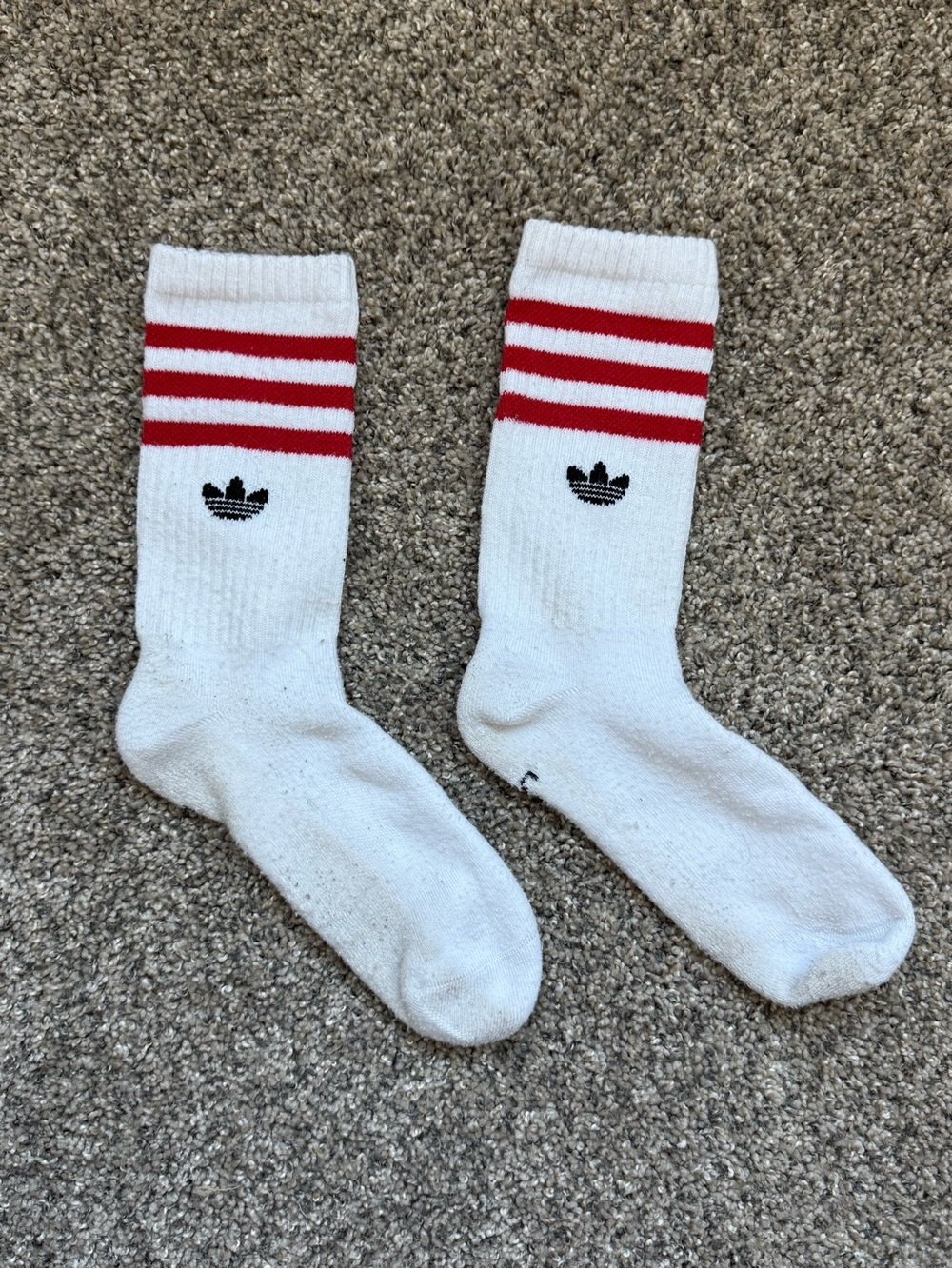 Adidas White & Red Ankle Socks